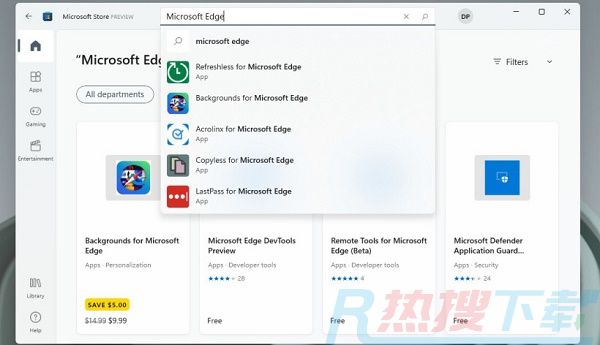 windows11系统中的应用商店 已经上线edge浏览器的扩展(图2)